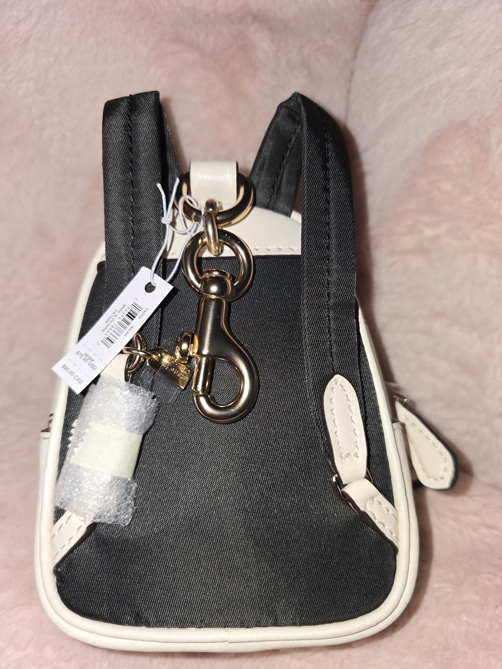 Coach Cream Mini Backpack with Strawberry Motif - Picture 4 of 6